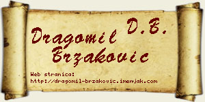 Dragomil Brzaković vizit kartica